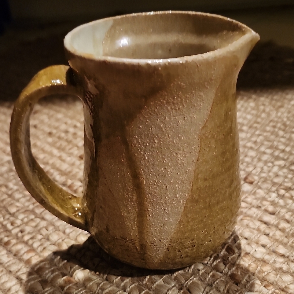 Rustic Clay Pottery Creamer  Pitcher